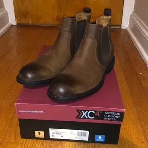 Johnston Murphy Men’s Size 11.5 M XC4 Hollis Black Leather Chelsea Ankle Boots Amazon.com | Johnston & Murphy Men main image 2